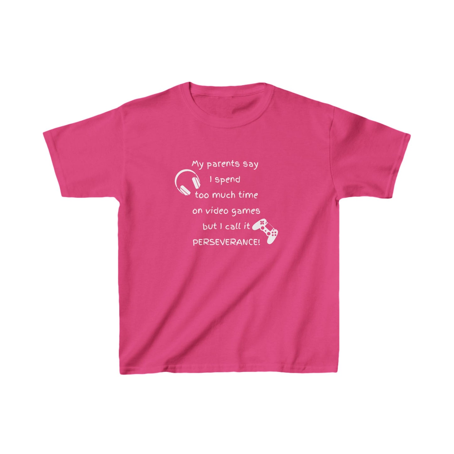 "I call it perseverance!" Kids Gaming Tee - Kids Heavy Cotton™ Tee