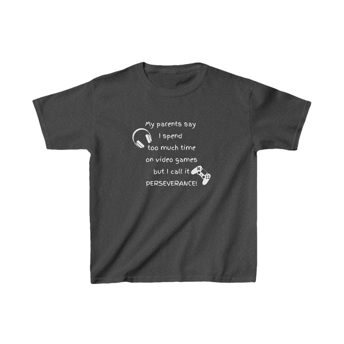 "I call it perseverance!" Kids Gaming Tee - Kids Heavy Cotton™ Tee