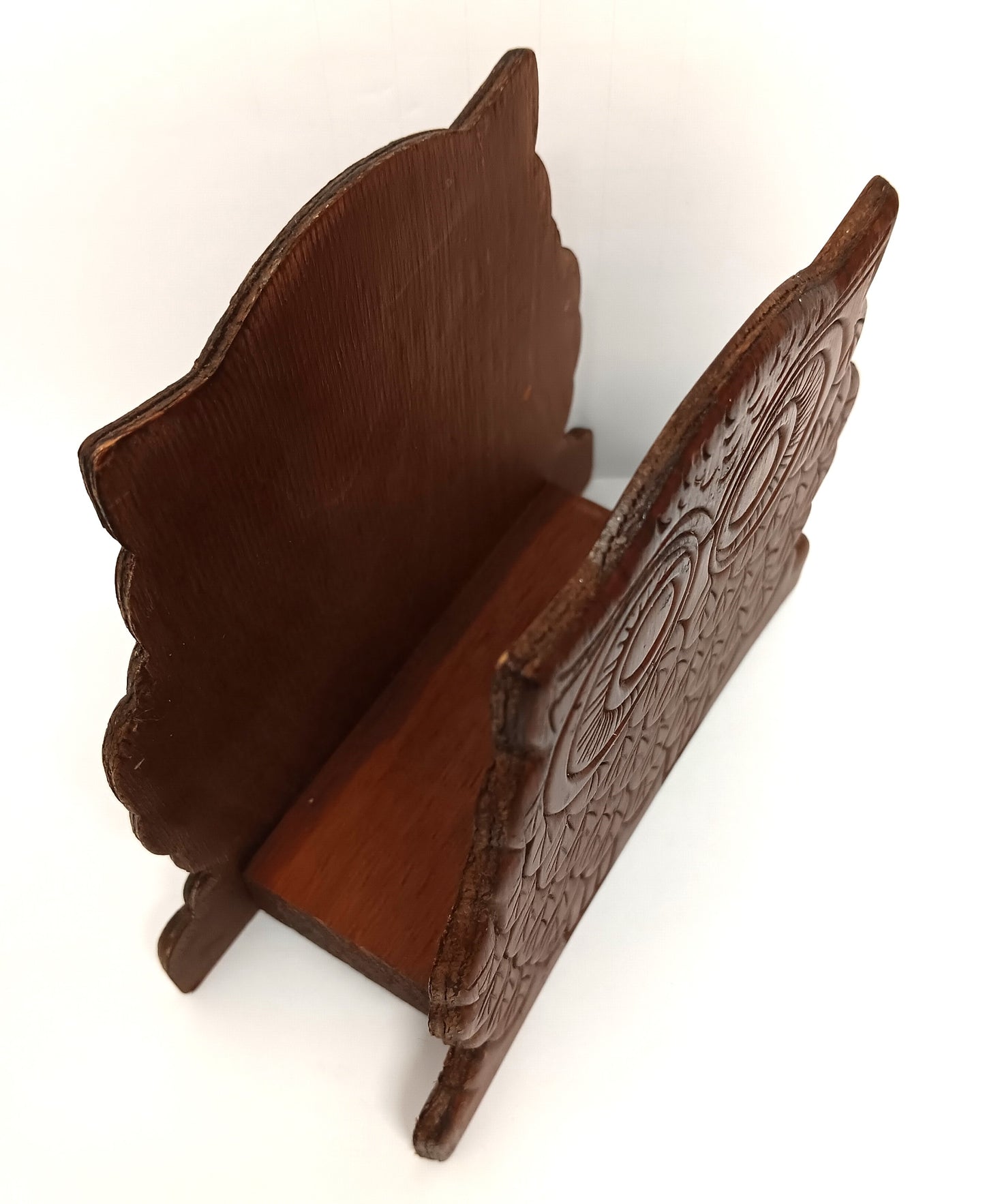 Vintage Wood Owl Napkin Holder Great Condition