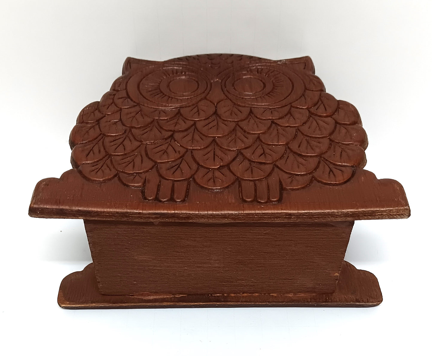 Vintage Wood Owl Napkin Holder Great Condition