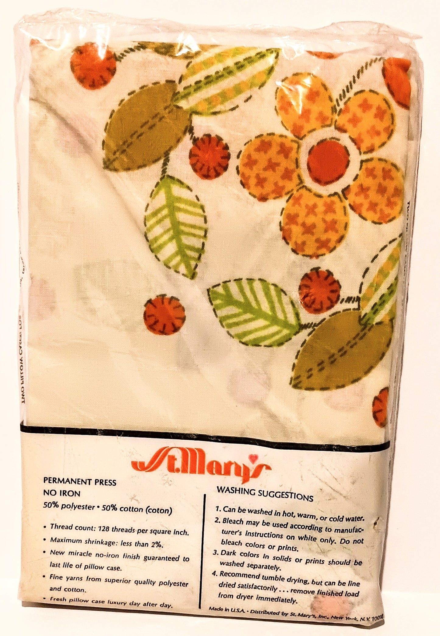 Rare Vintage St Mary's Daisy Twin Sheets Pillow Cases
