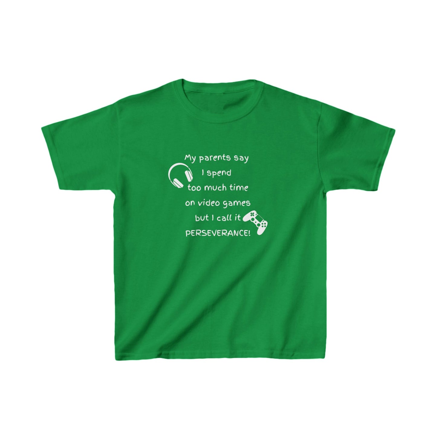"I call it perseverance!" Kids Gaming Tee - Kids Heavy Cotton™ Tee