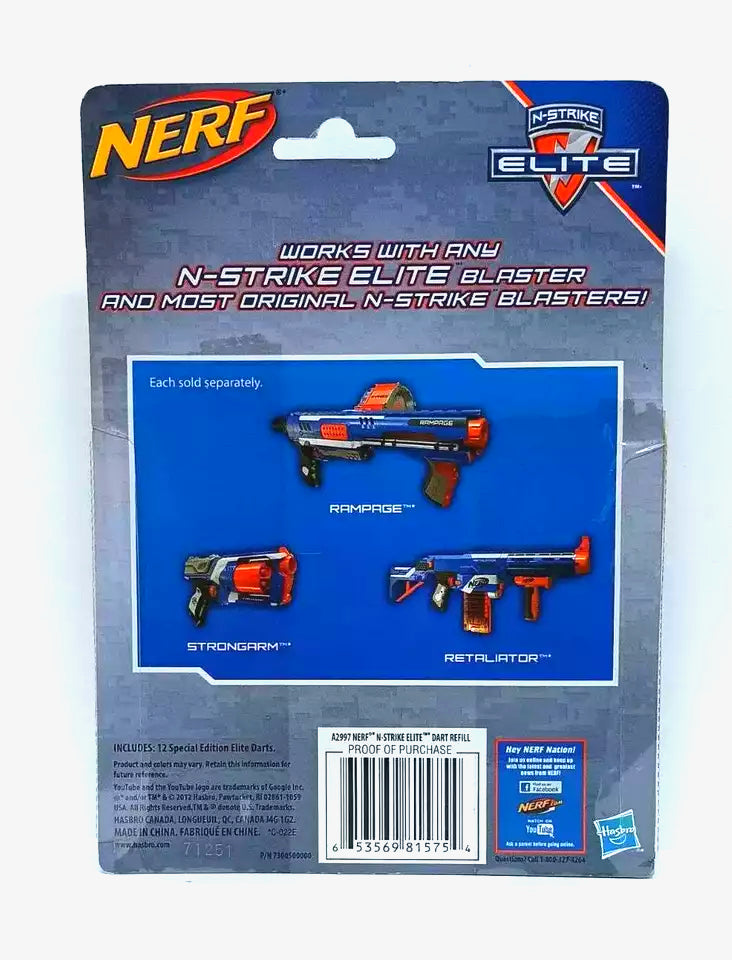 Nerf Special Edition N-Strike Elite 12 Camouflage Darts Black & Gray