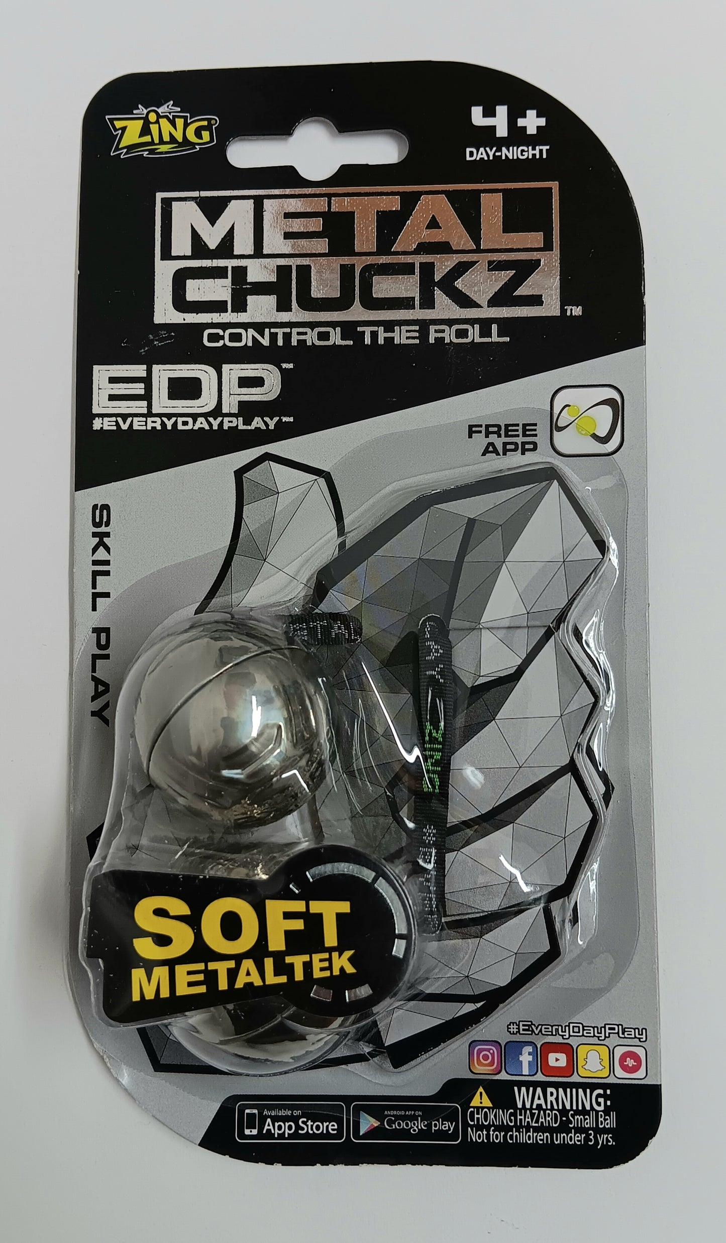 Thumb Chuckz Metal Soft Metaltek Chrome Zing Fidget Toy