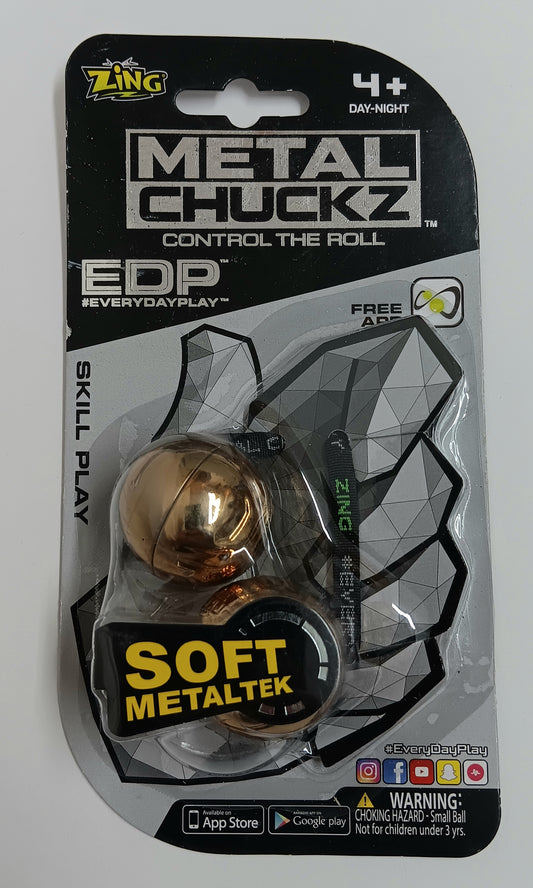 Thumb Chuckz Metal Soft Metaltek Gold Zing Fidget Toy