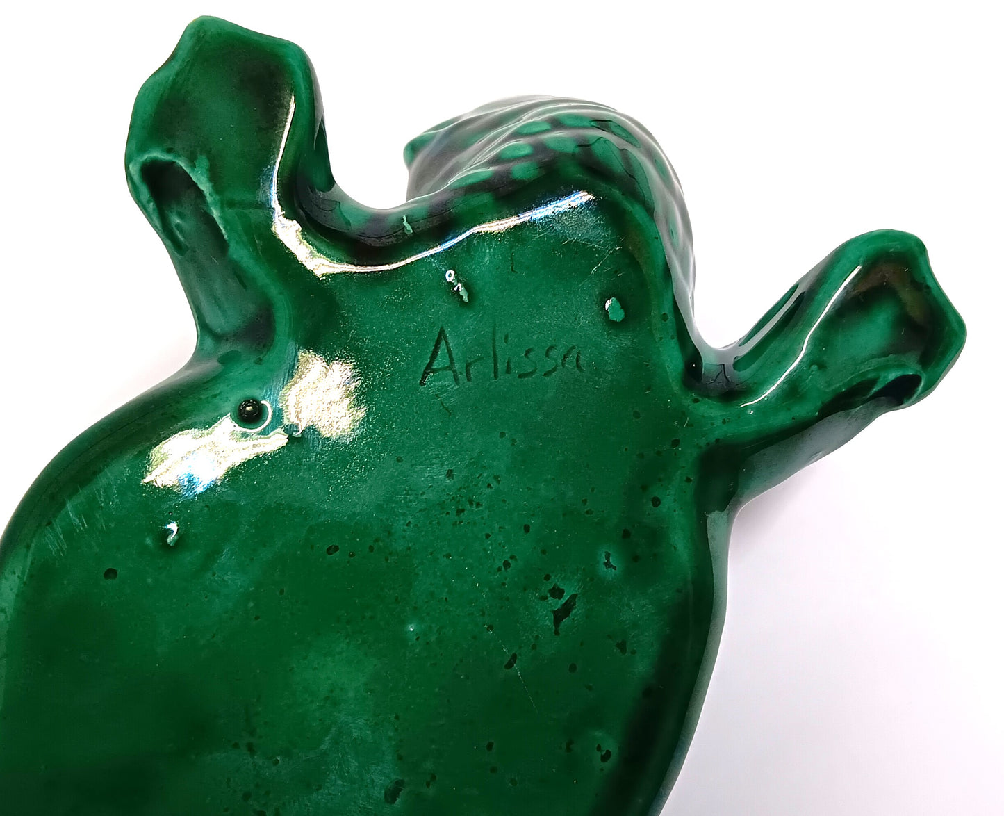 Vintage Ceramic Alligator Ashtray Trinket Holder