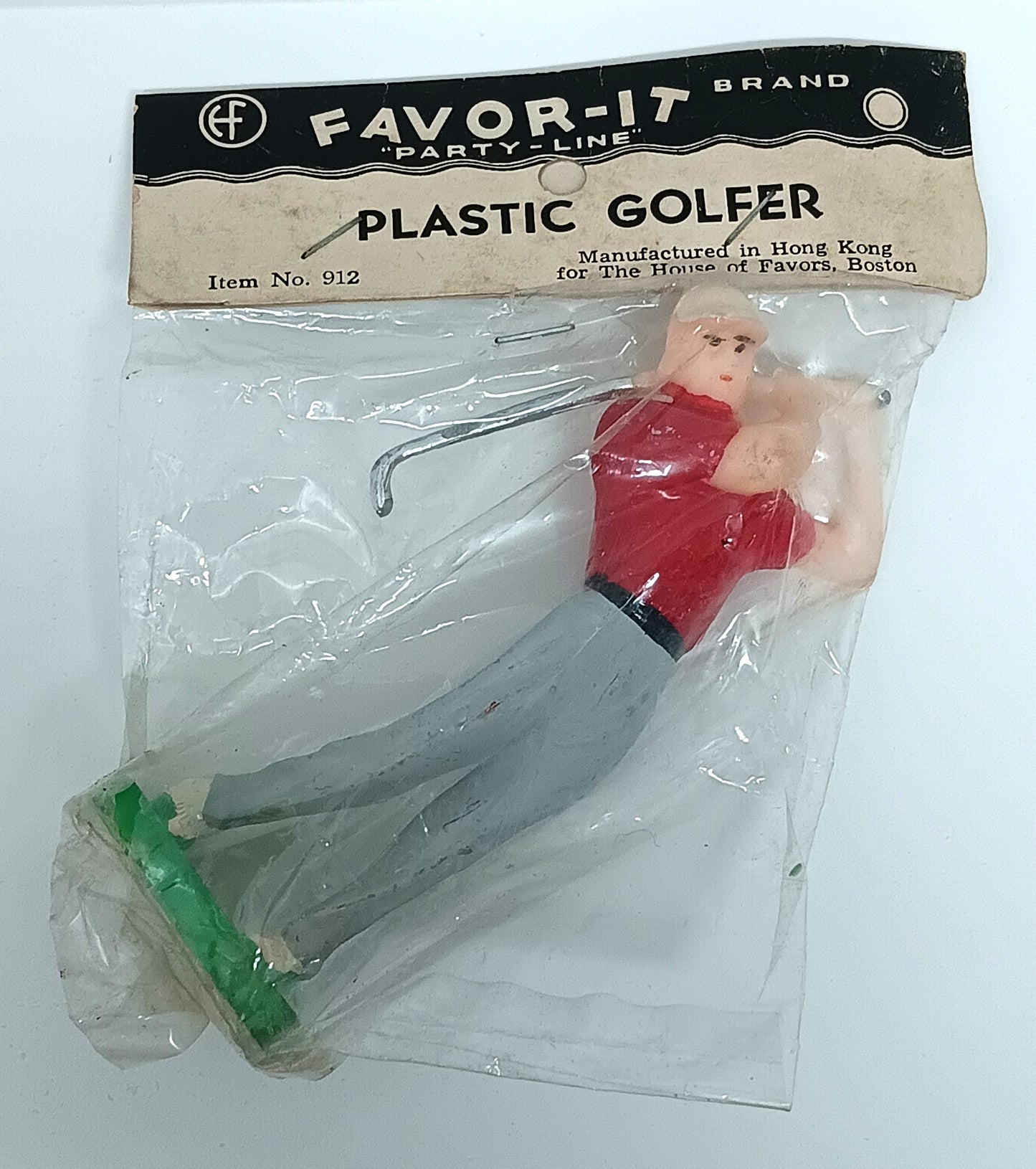 Vintage Favor-It Plastic Golfer Cake Decoration Party Hong Kong