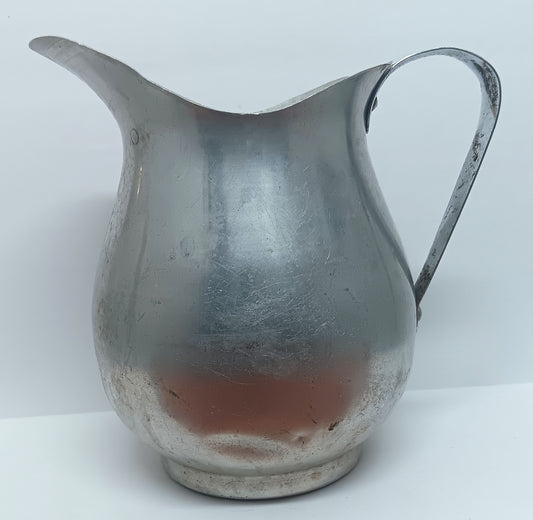 Vintage Metal Restaurant Water Tea Pitcher Ice Catcher