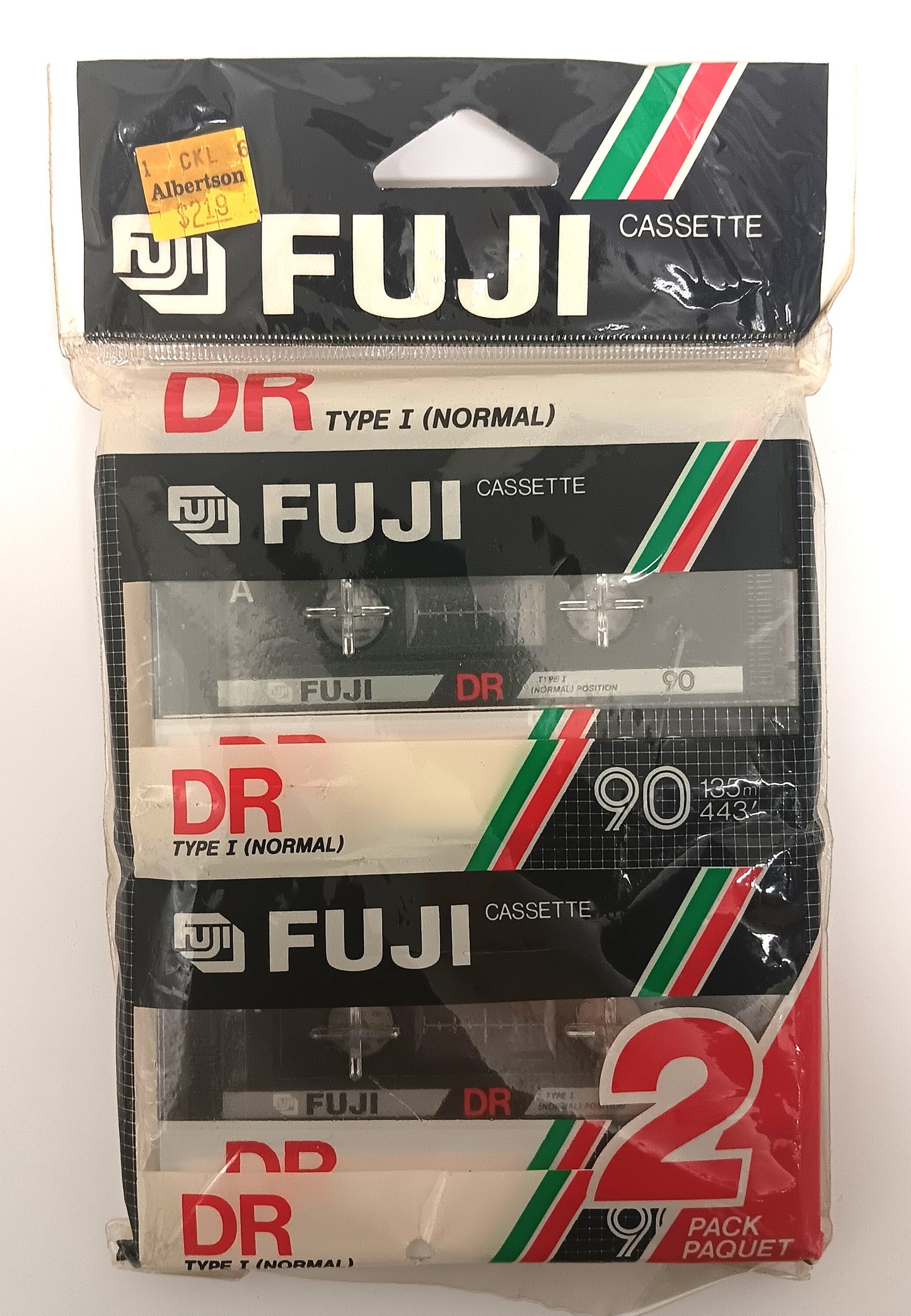 Vintage FUJI DR1 2 Blank 90 Minute Cassette Tapes in Original Packaging