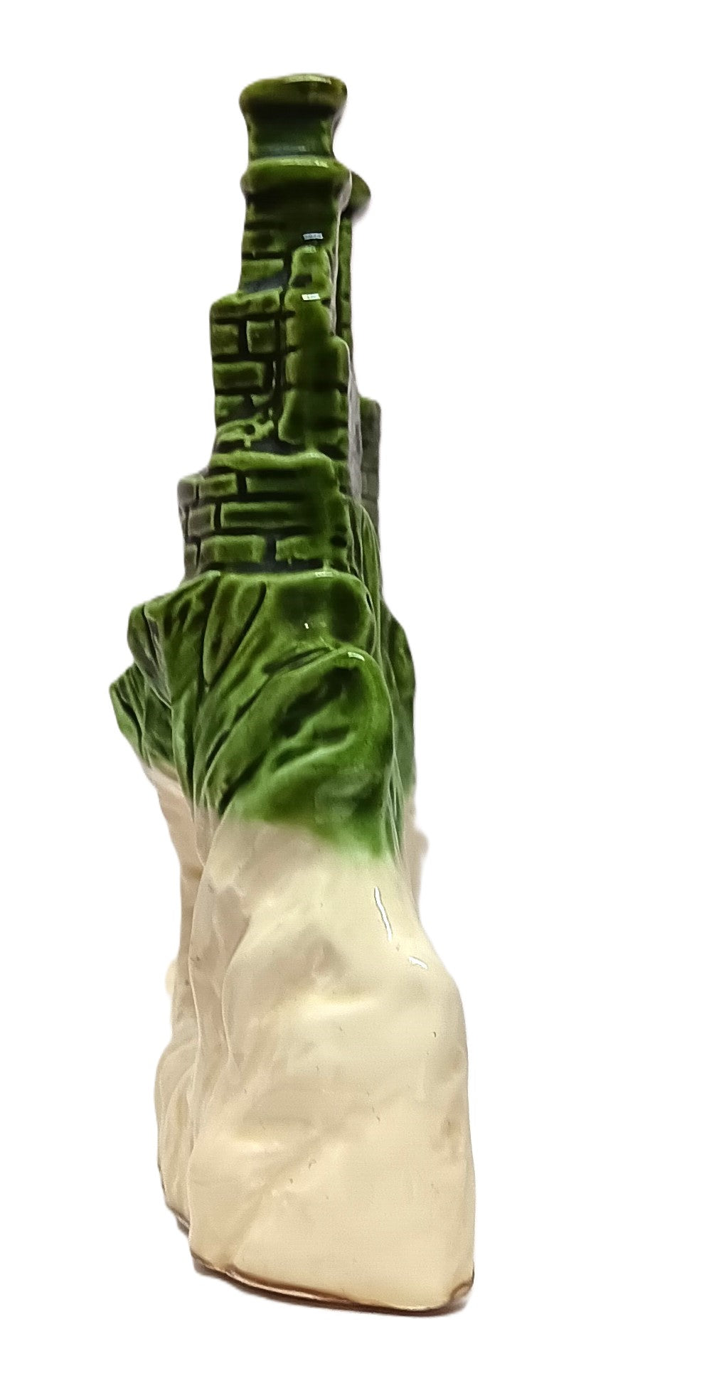 Vintage Japan Green and White Ceramic Aquarium Decoration Bonsai 8"
