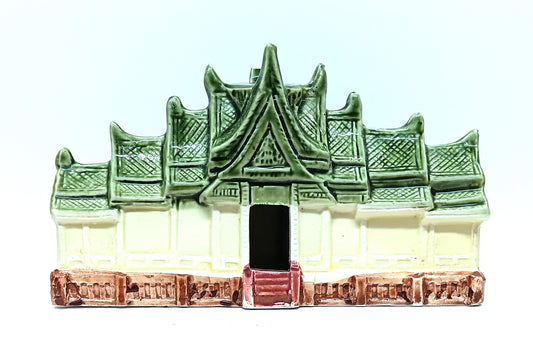 Vintage As-Is Japan 7" Chinese Japanese Pagoda Building Swim Through Aquarium Decor