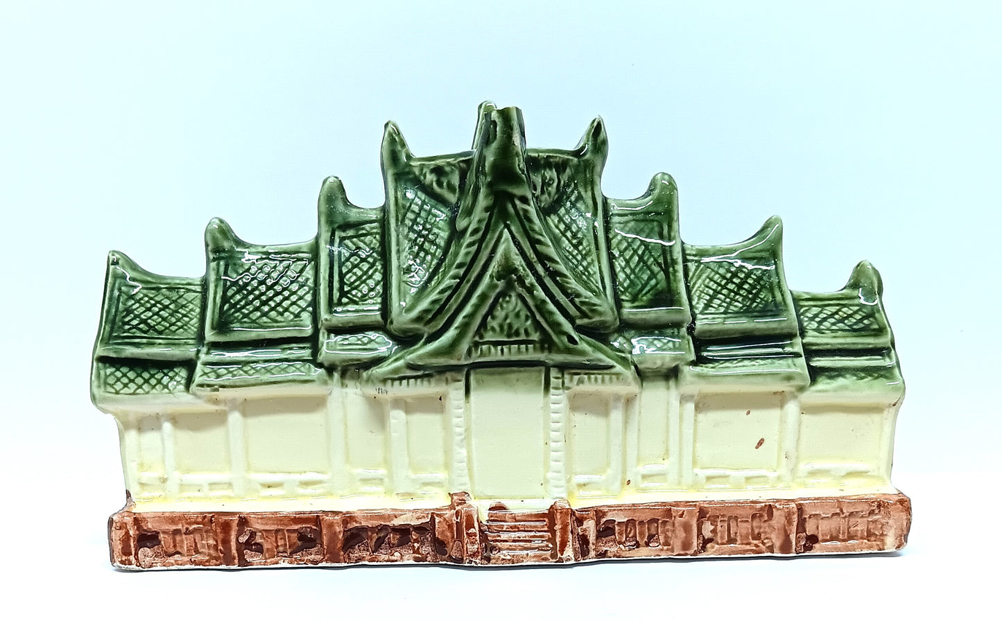 Vintage As-Is Japan 7" Chinese Japanese Pagoda Building Swim Through Aquarium Decor