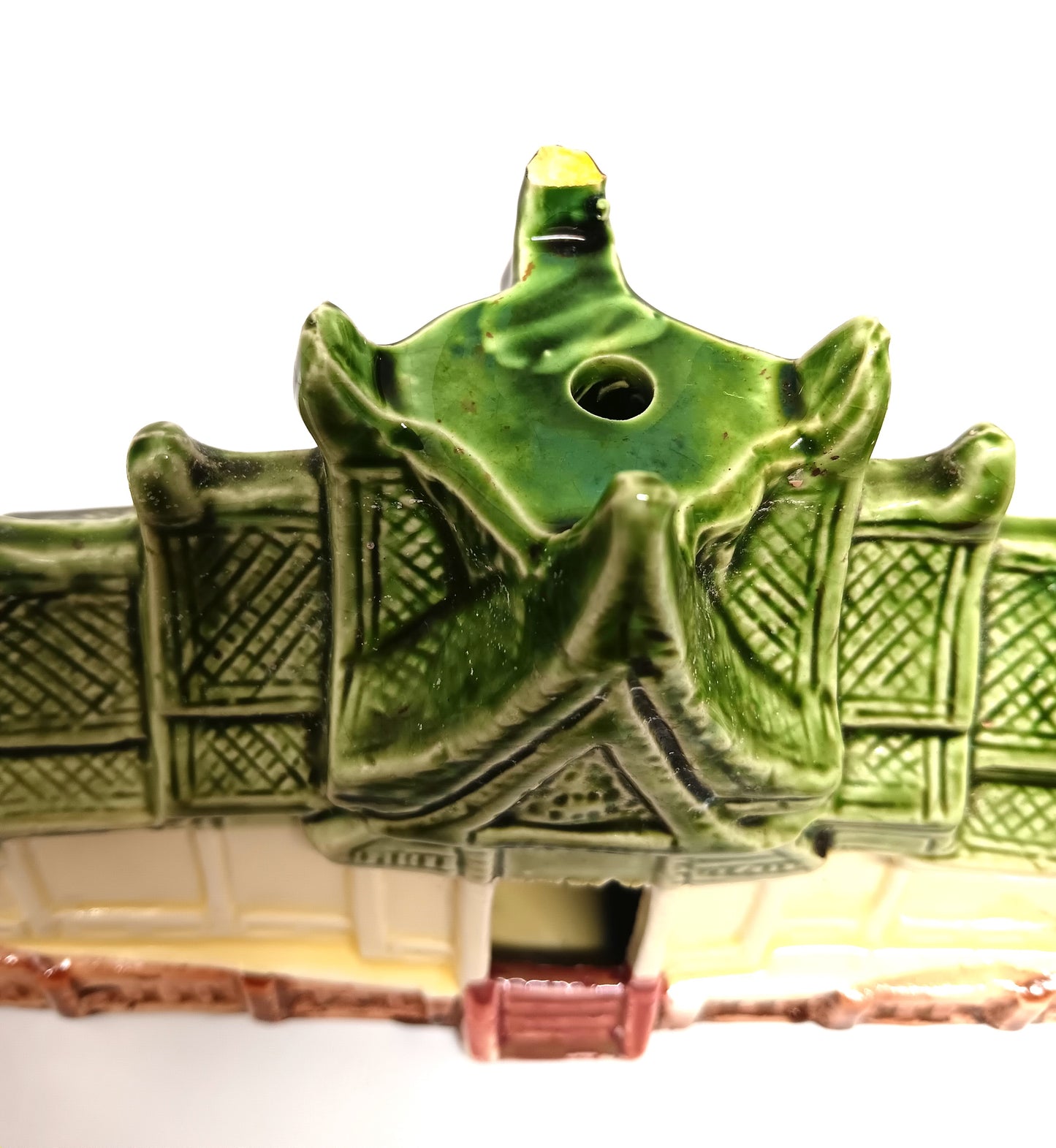 Vintage As-Is Japan 7" Chinese Japanese Pagoda Building Swim Through Aquarium Decor