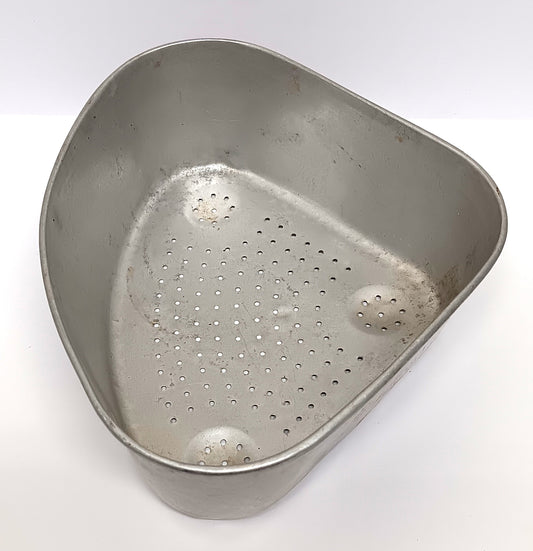 Vintage Aluminum Triangle Corner Kitchen Sink Strainer Basket Colander