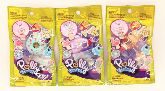 Polly Pocket Tiny Takeaway Blue Donut Purple Spaceship Ice Cream Cone