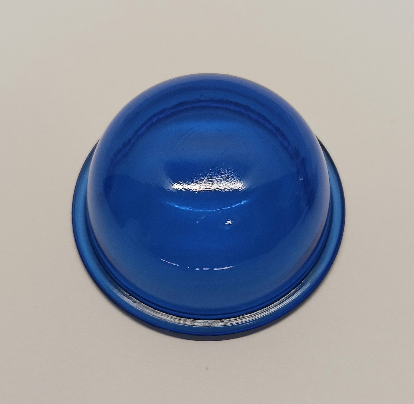 Vintage Mayflower Pewter Co Salt Dish Cellar Cobalt Blue Insert