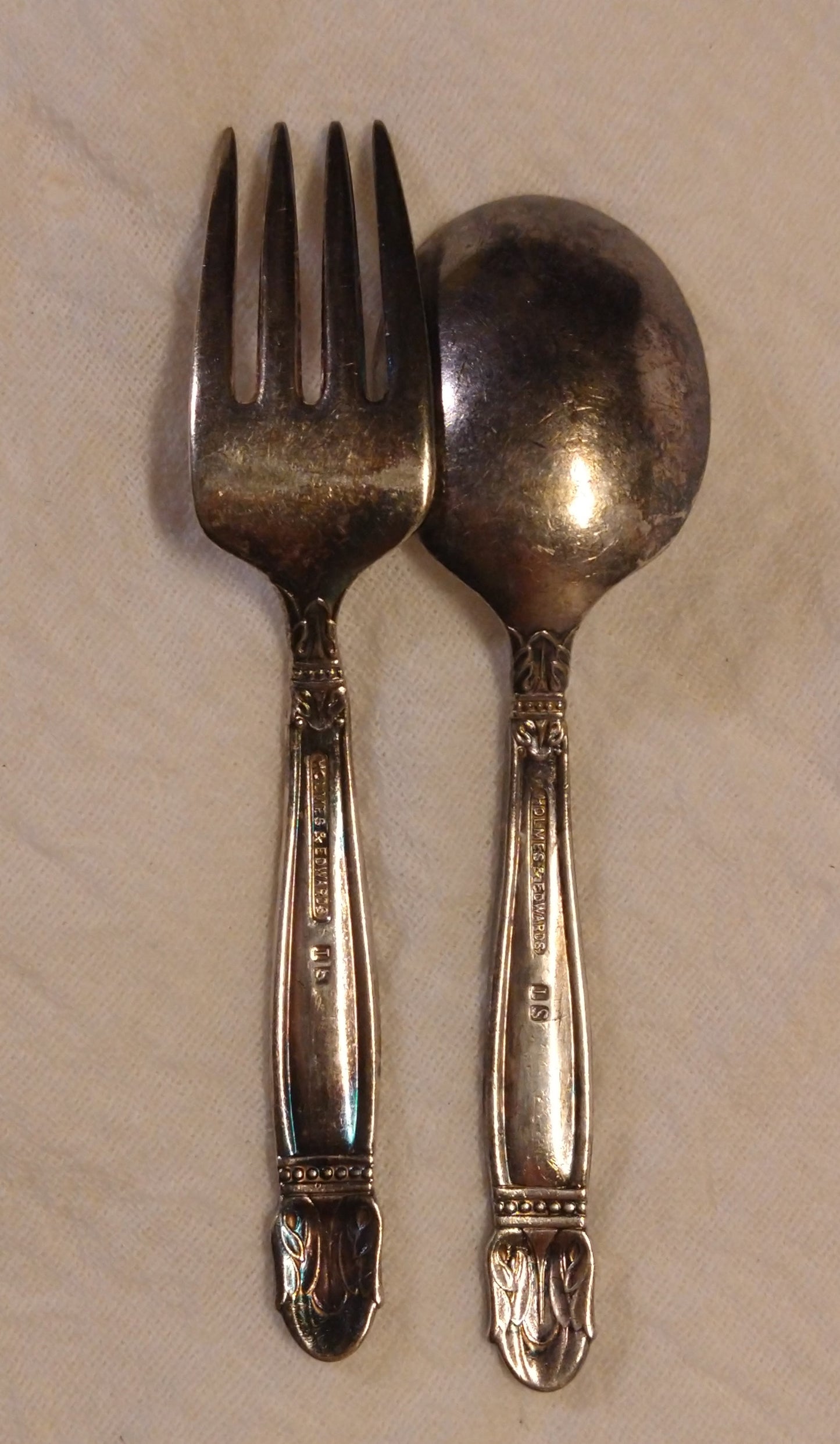 Antique Silver Holmes & Edwards Toddler Utensils