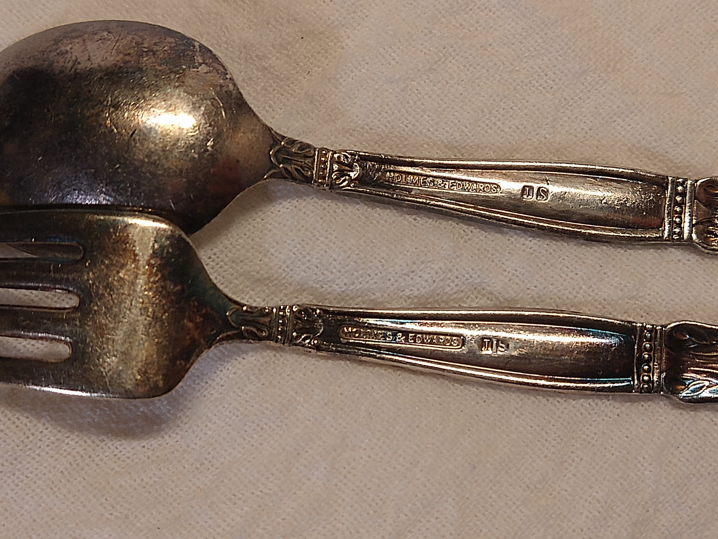 Antique Silver Holmes & Edwards Toddler Utensils