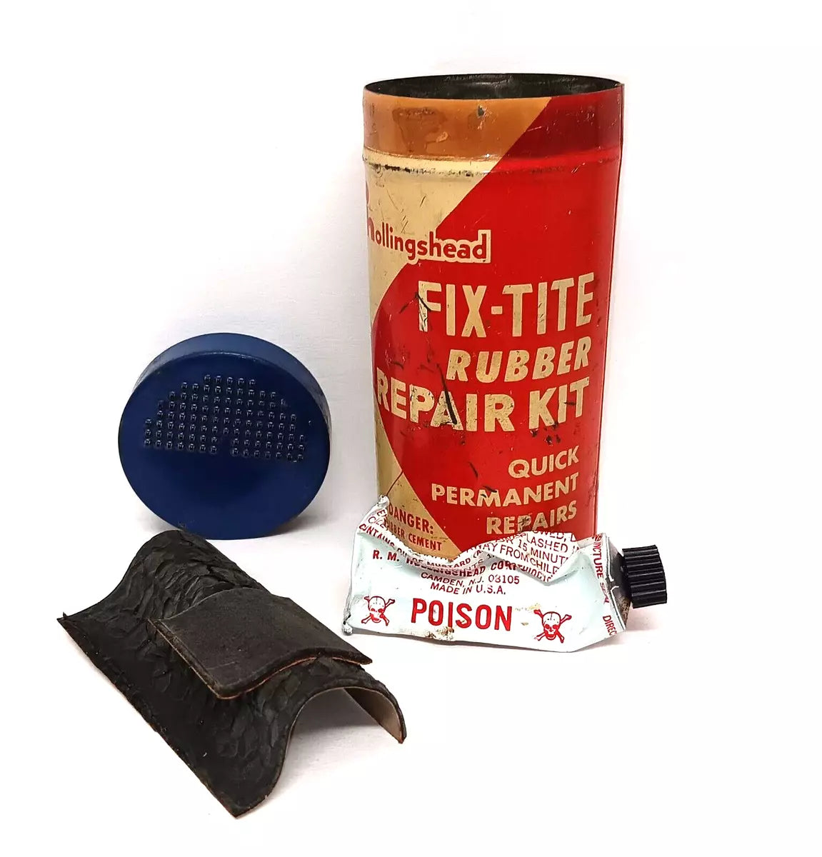 Vintage Hollingshead Fix-Tite Rubber Tire Tube Patch Repair Kit