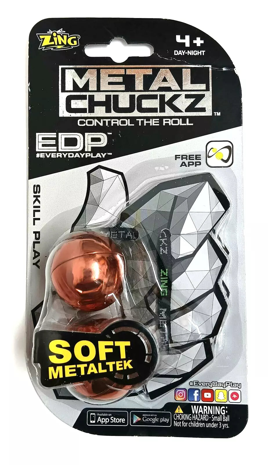 Thumb Chuckz Metal Soft Metaltek Copper Zing Fidget Toy