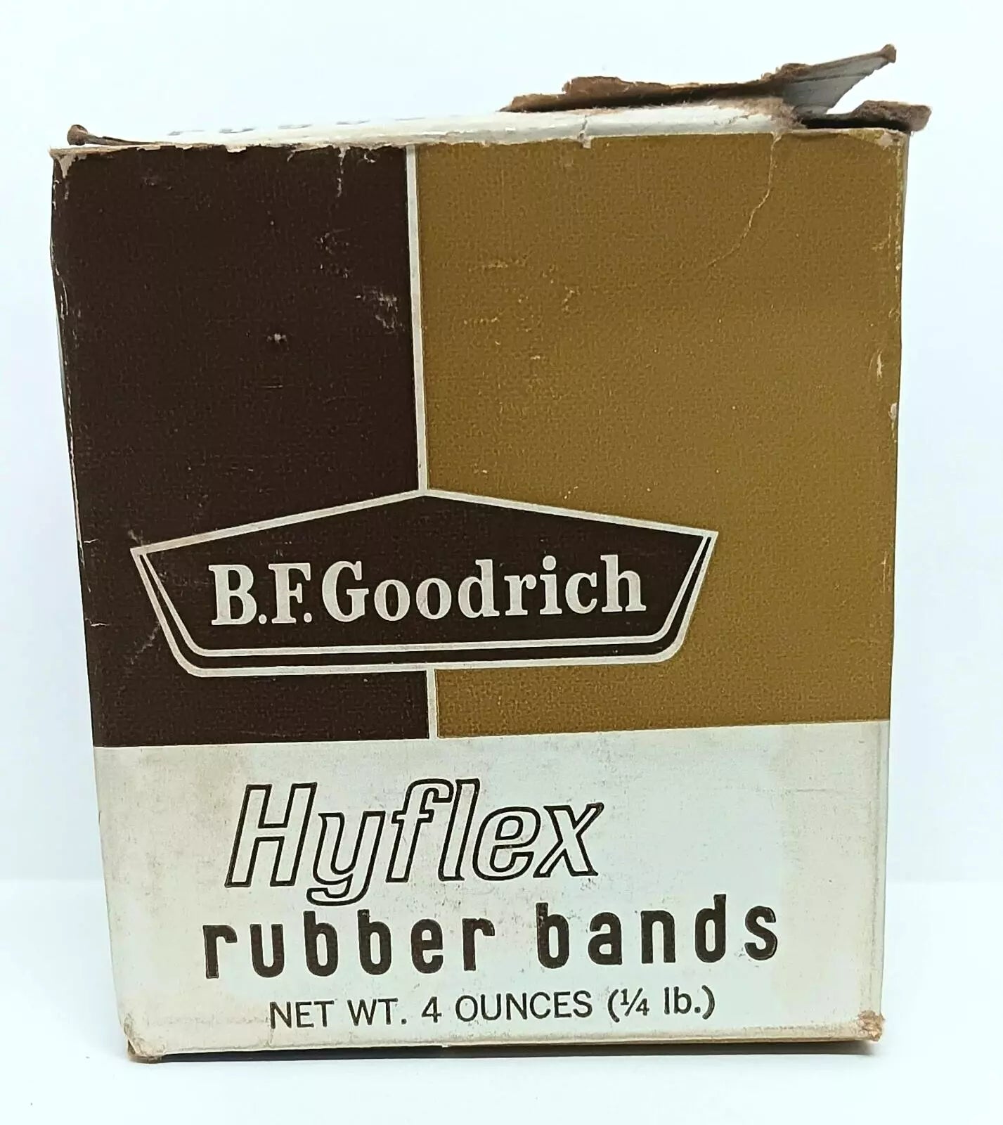 Rare Vintage B.F. Goodrich Tire Co Hyflex Rubber Bands Brown Full Box