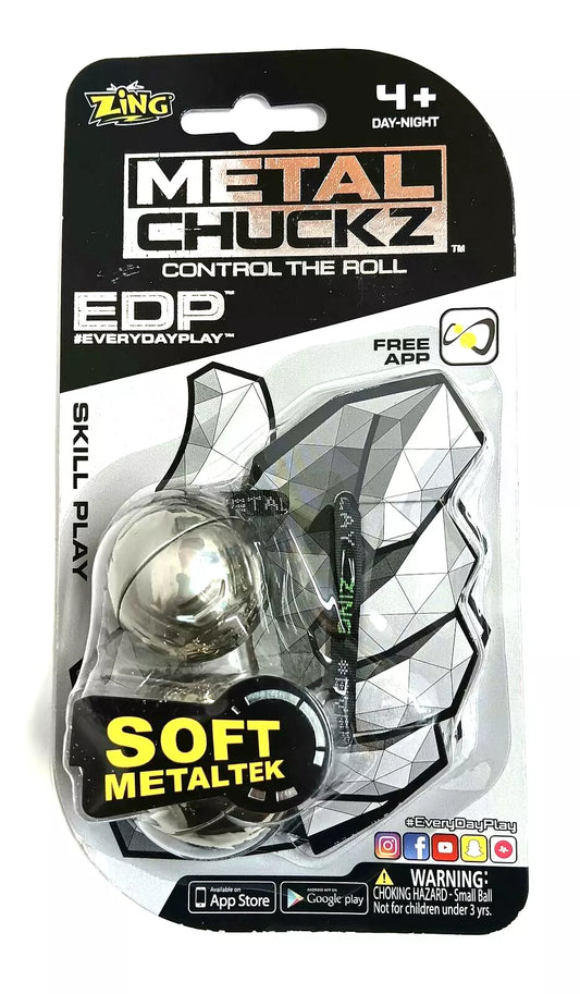 Thumb Chuckz Metal Soft Metaltek Chrome Zing Fidget Toy