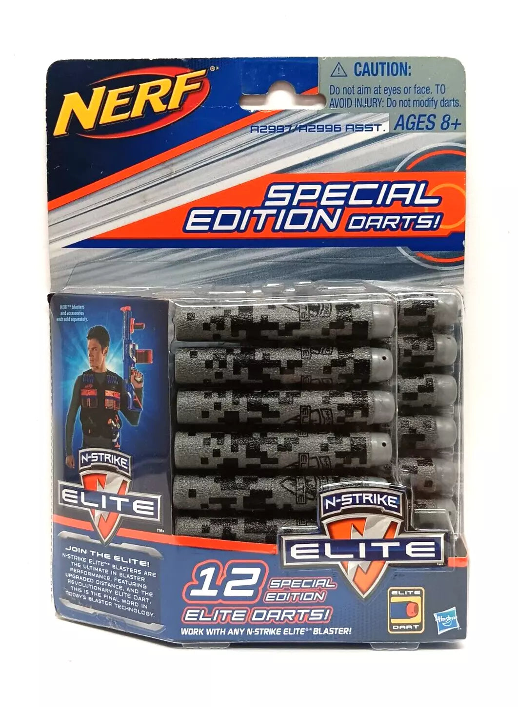 Nerf Special Edition N-Strike Elite 12 Camouflage Darts Black Gray