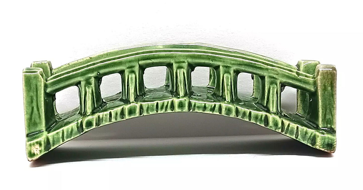 Ceramic Emerald Green Bridge Aquarium Bonsai Decor Vintage